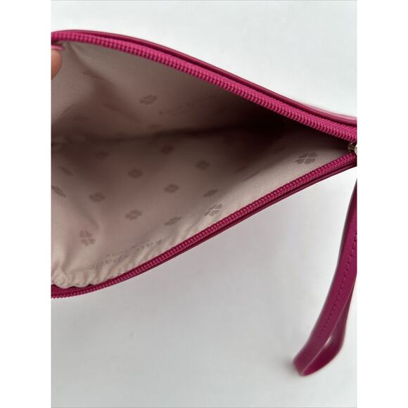 Kate Spade Keaton Medium L Zip Wristlet Dark Magenta 7" W x 5" H - Picture 8 of 11